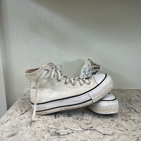 Converse White Canvas Sneakers - Picture 2 of 7